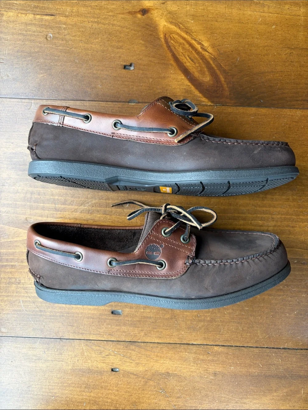 Timberland Soundview 2 Eye Chocolate Nubuck Boat Shoe Sz 9